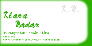 klara madar business card